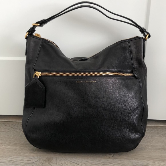 Marc By Marc Jacobs Leather NWOT Globetrotter Wild Willa Hobo Black - Picture 5 of 13